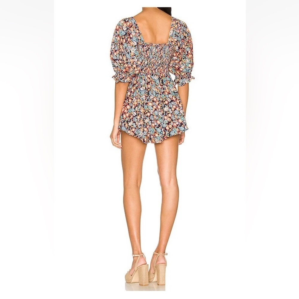 NWT FREE PEOPLE ‘Show Me Love’ Linen Blend Floral Romper Jumpsuit - Picture 9 of 14